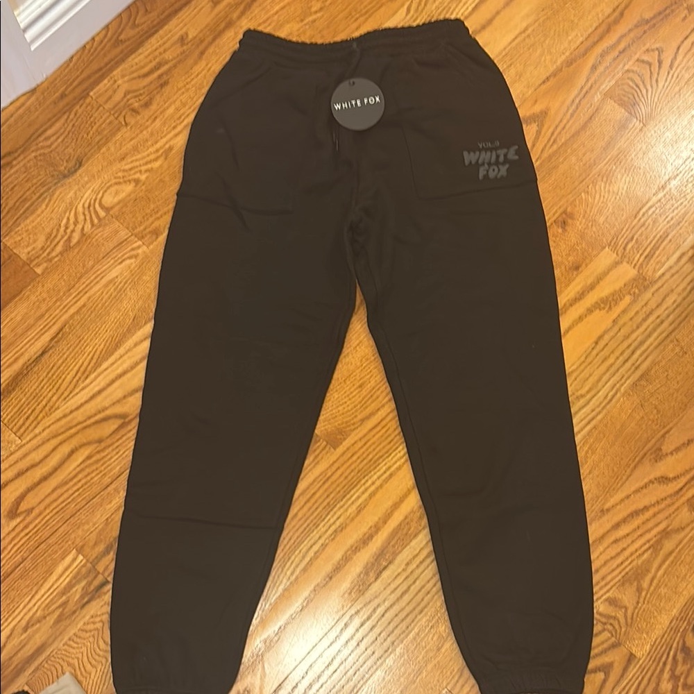 White Fox Black Joggers